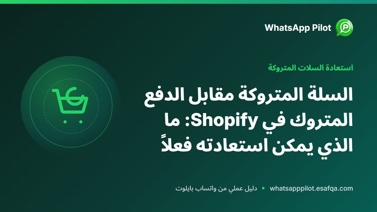 السلة المتروكة مقابل الدفع المتروك في Shopify: ما الذي يمكن استعادته فعلاً