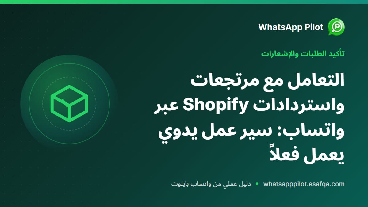 التعامل مع مرتجعات واستردادات Shopify عبر واتساب: سير عمل يدوي يعمل فعلاً