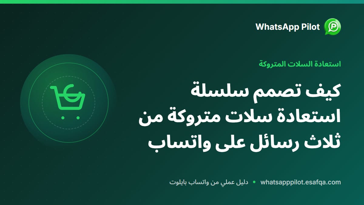 كيف تصمم سلسلة استعادة سلات متروكة من ثلاث رسائل على واتساب
