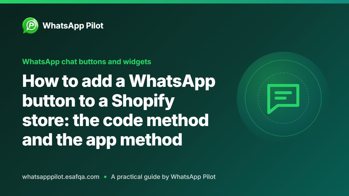 How to add a WhatsApp button to a Shopify store: the code method and the app method