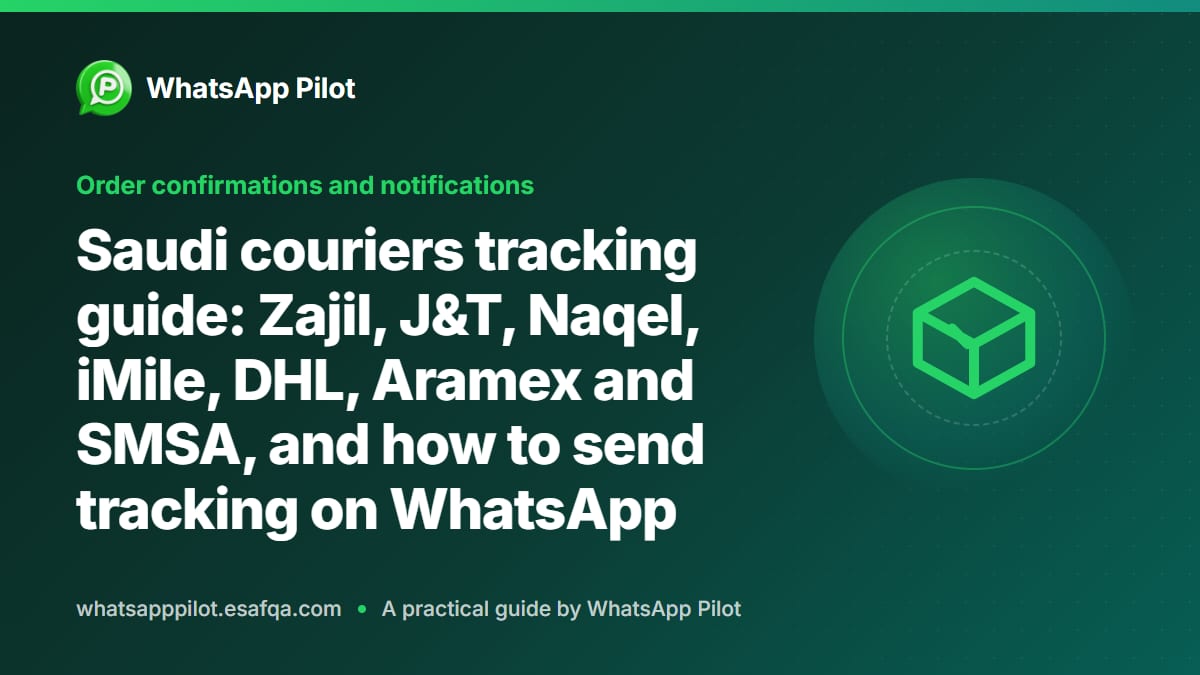 Saudi couriers tracking guide: Zajil, J&T, Naqel, iMile, DHL, Aramex and SMSA, and how to send tracking on WhatsApp