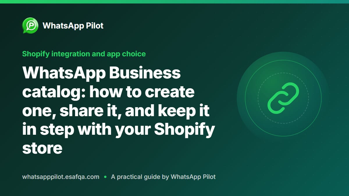 WhatsApp Business catalog: how to create one, share it, and keep it in step with your Shopify store