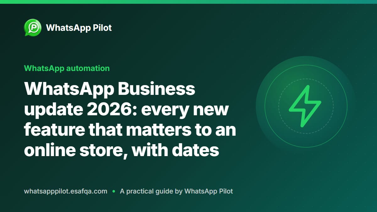 WhatsApp Business update 2026: every new feature that matters to an online store, with dates