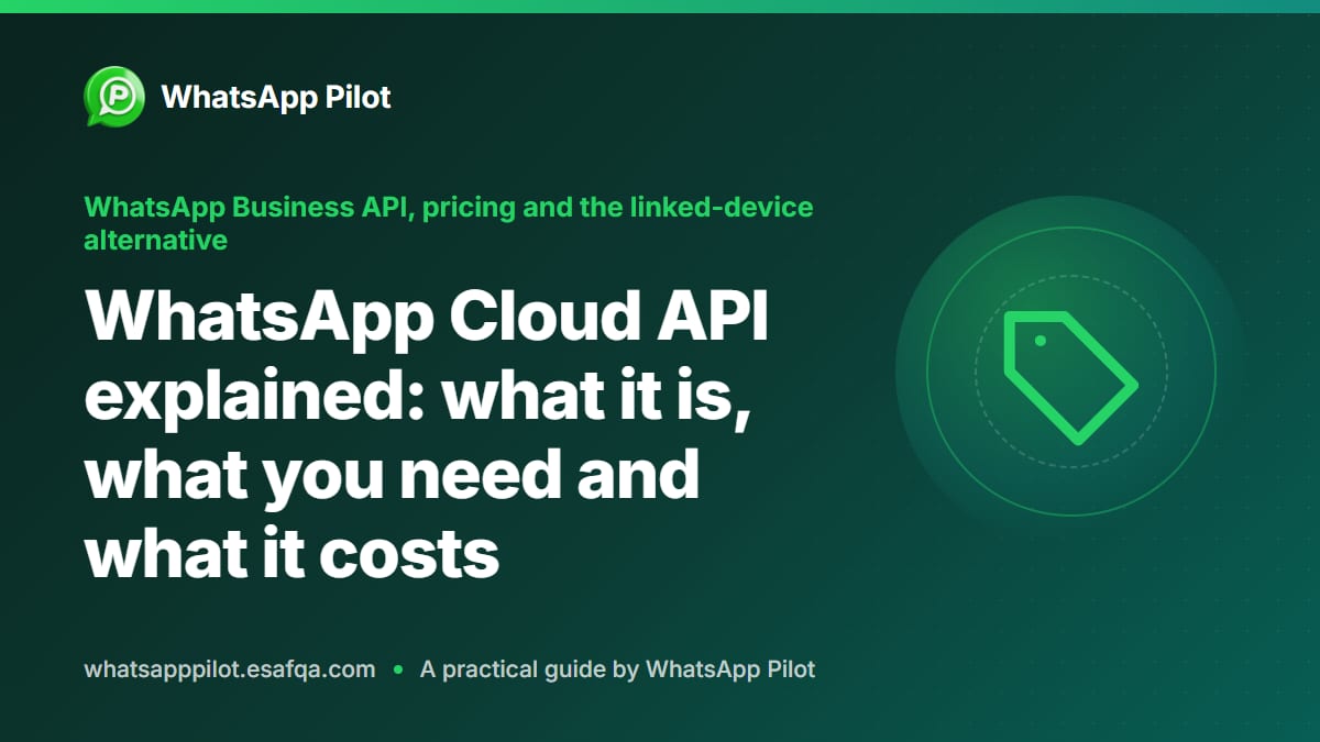WhatsApp Cloud API explained: what it is, what you need and what it costs