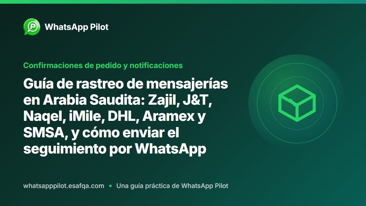 Guía de rastreo de mensajerías en Arabia Saudita: Zajil, J&T, Naqel, iMile, DHL, Aramex y SMSA, y cómo enviar el seguimiento por WhatsApp