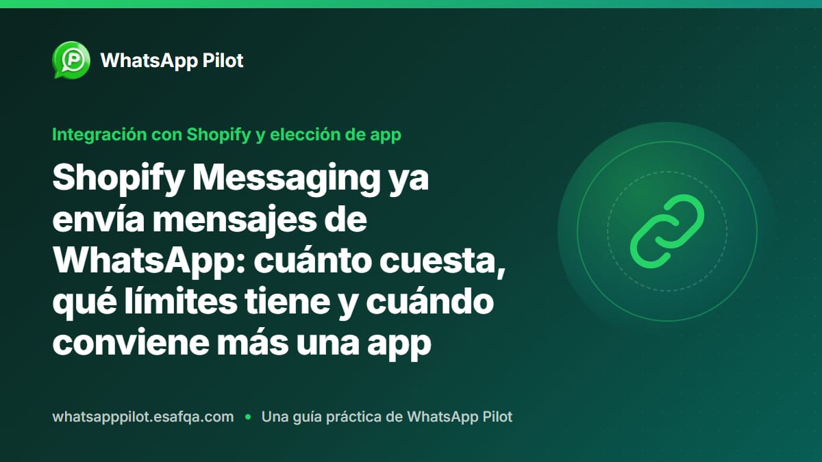 Shopify Messaging ya envía mensajes de WhatsApp: cuánto cuesta, qué límites tiene y cuándo conviene más una app