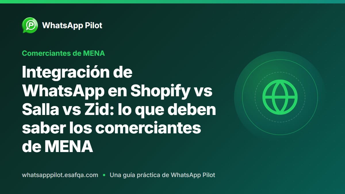 Integración de WhatsApp en Shopify vs Salla vs Zid: lo que deben saber los comerciantes de MENA