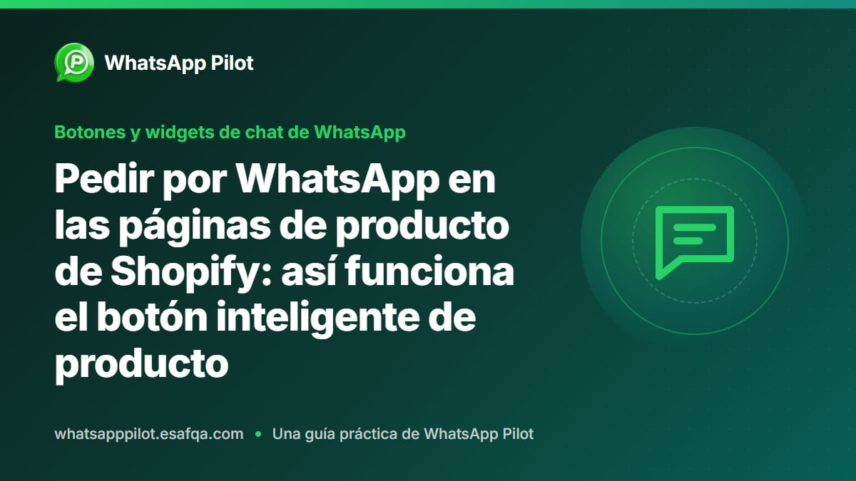 Pedir por WhatsApp en las páginas de producto de Shopify: así funciona el botón inteligente de producto