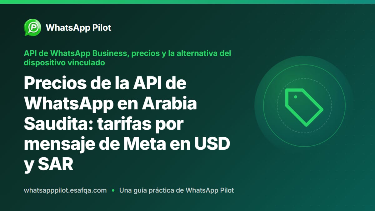 Precios de la API de WhatsApp en Arabia Saudita: tarifas por mensaje de Meta en USD y SAR