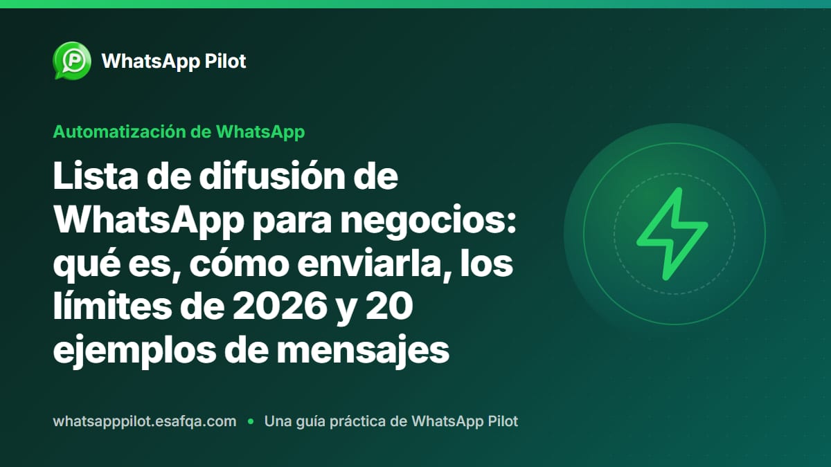 Lista de difusión de WhatsApp para negocios: qué es, cómo enviarla, los límites de 2026 y 20 ejemplos de mensajes