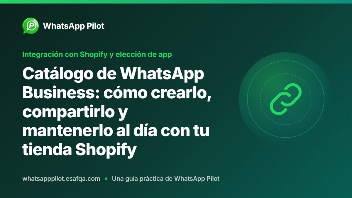 Catálogo de WhatsApp Business: cómo crearlo, compartirlo y mantenerlo al día con tu tienda Shopify