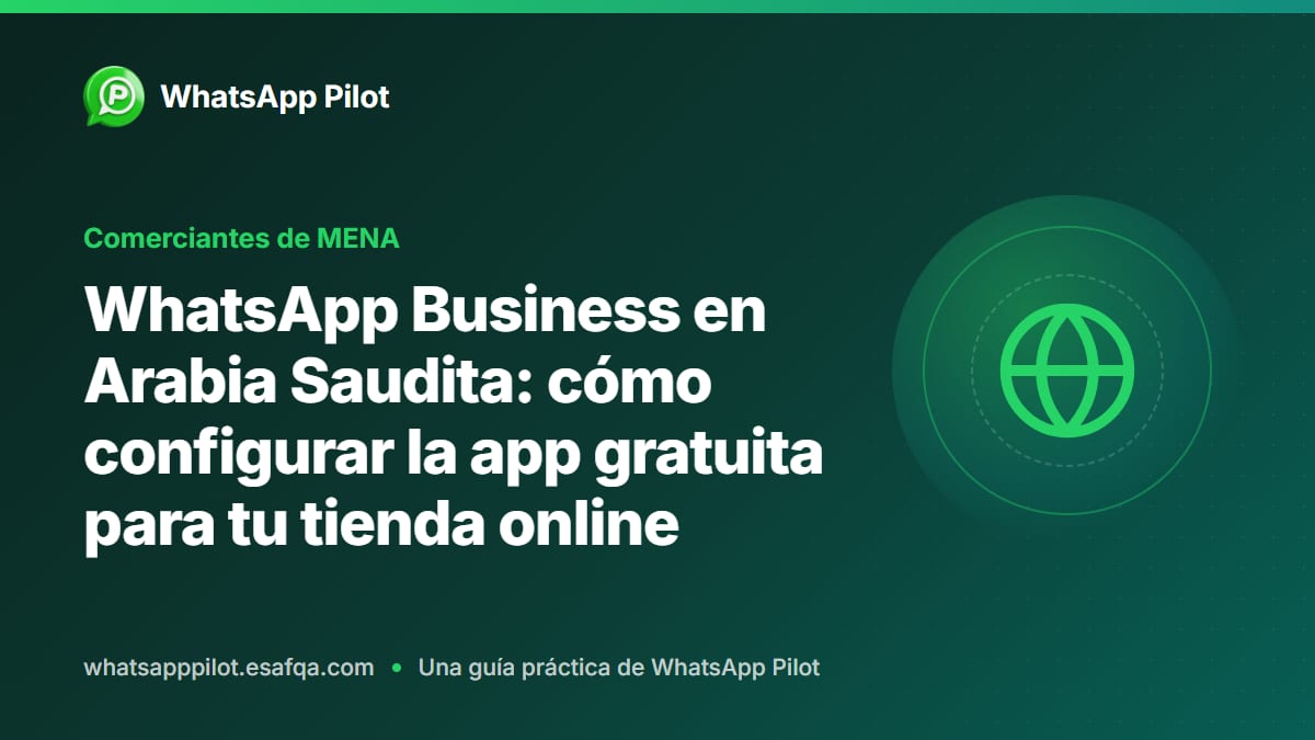 WhatsApp Business en Arabia Saudita: cómo configurar la app gratuita para tu tienda online