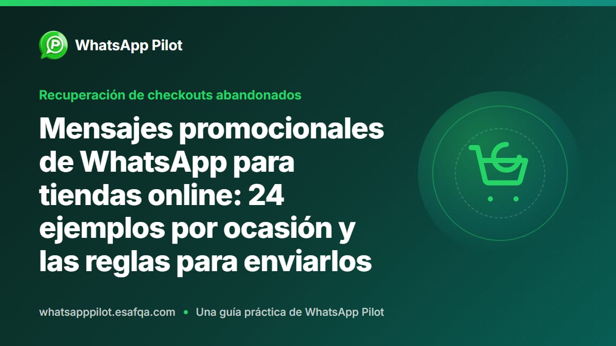 Mensajes promocionales de WhatsApp para tiendas online: 24 ejemplos por ocasión y las reglas para enviarlos