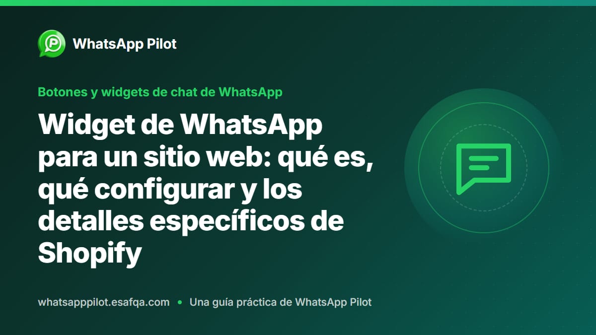 Widget de WhatsApp para un sitio web: qué es, qué configurar y los detalles específicos de Shopify