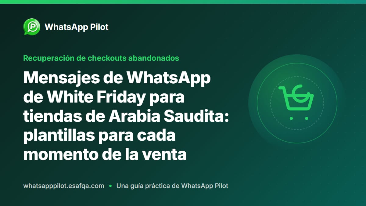 Mensajes de WhatsApp de White Friday para tiendas de Arabia Saudita: plantillas para cada momento de la venta