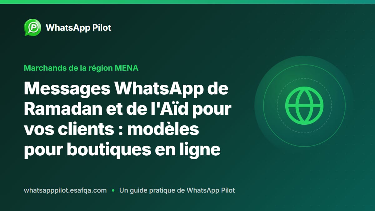 Messages WhatsApp de Ramadan et de l'Aïd pour vos clients : modèles pour boutiques en ligne