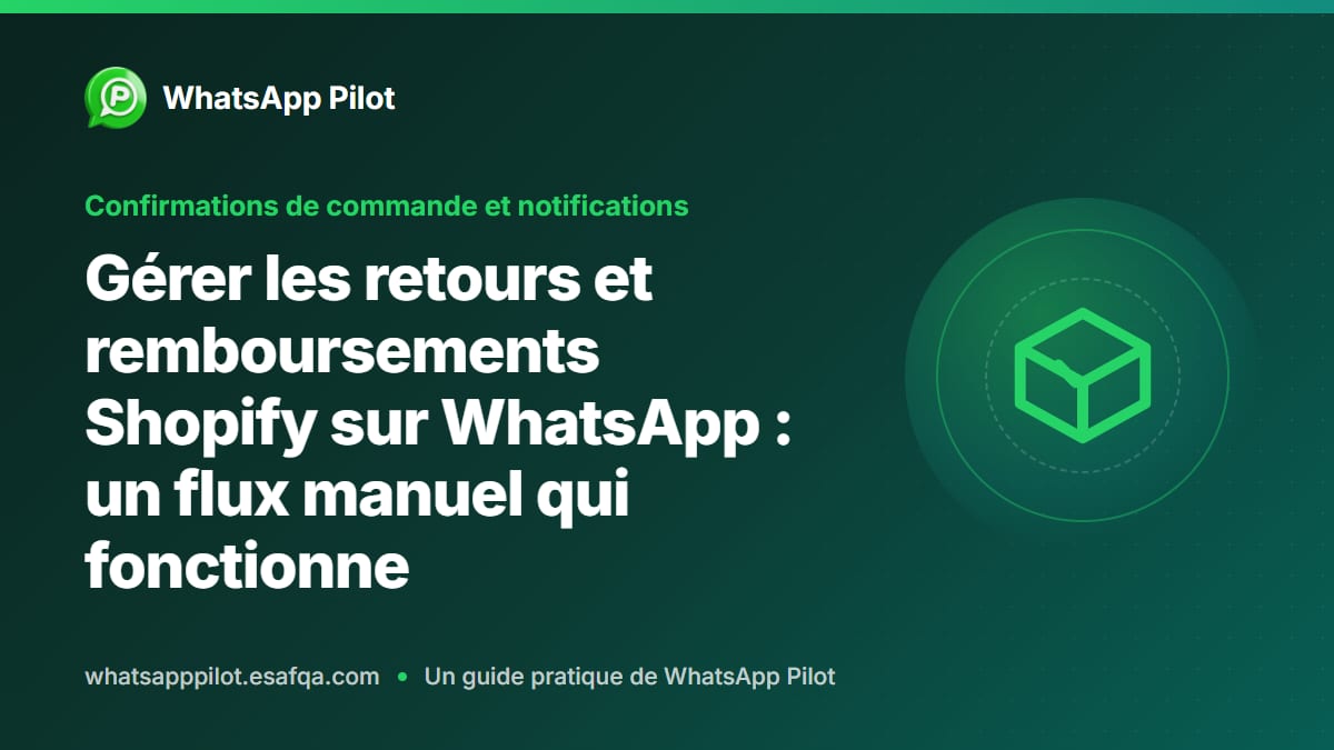 Gérer les retours et remboursements Shopify sur WhatsApp : un flux manuel qui fonctionne