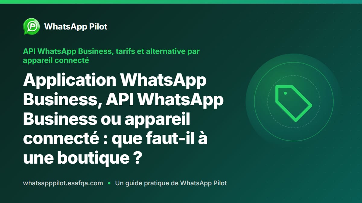 Application WhatsApp Business, API WhatsApp Business ou appareil connecté : que faut-il à une boutique ?