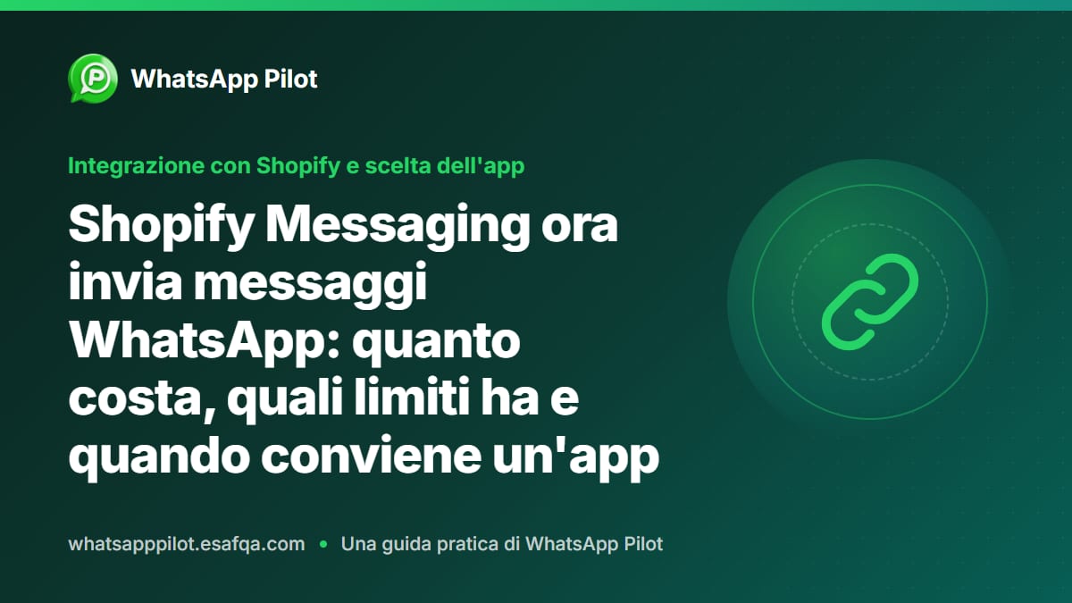 Shopify Messaging ora invia messaggi WhatsApp: quanto costa, quali limiti ha e quando conviene un'app