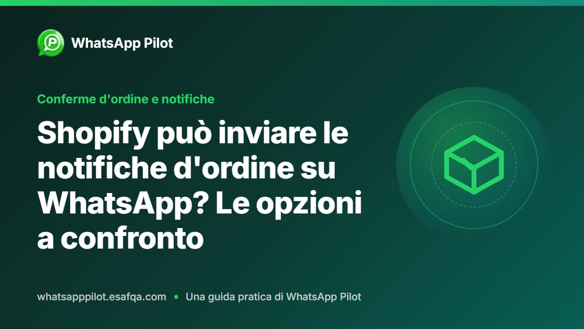 Shopify può inviare le notifiche d'ordine su WhatsApp? Le opzioni a confronto