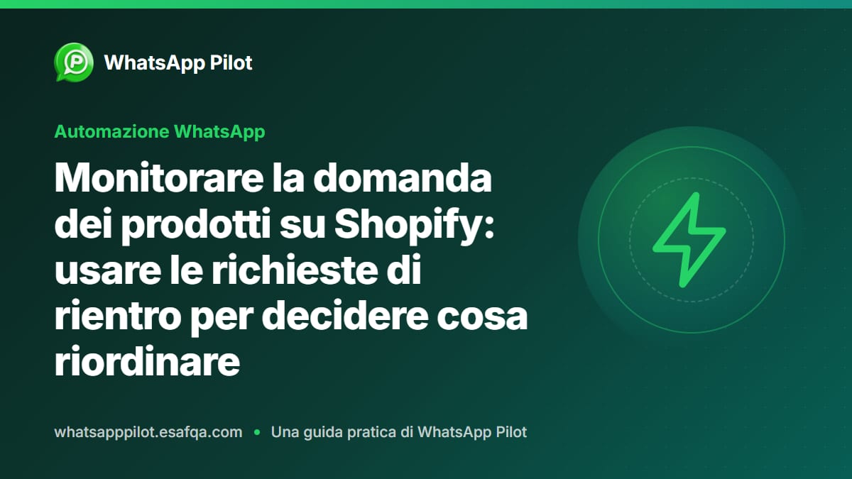 Monitorare la domanda dei prodotti su Shopify: usare le richieste di rientro per decidere cosa riordinare