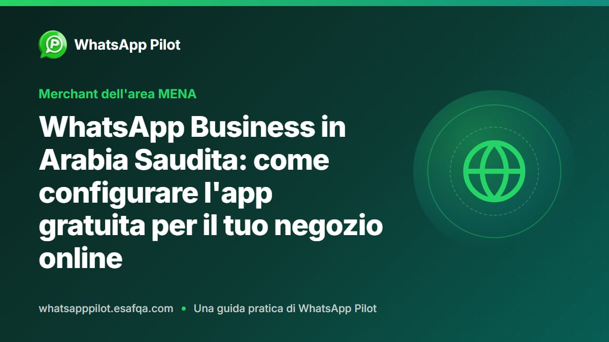WhatsApp Business in Arabia Saudita: come configurare l'app gratuita per il tuo negozio online