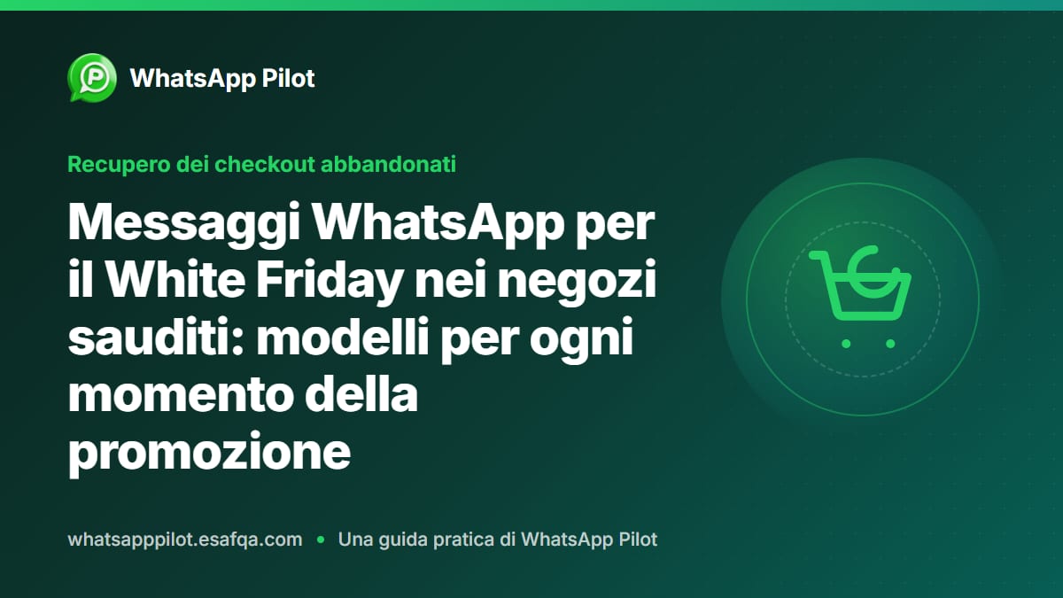 Messaggi WhatsApp per il White Friday nei negozi sauditi: modelli per ogni momento della promozione