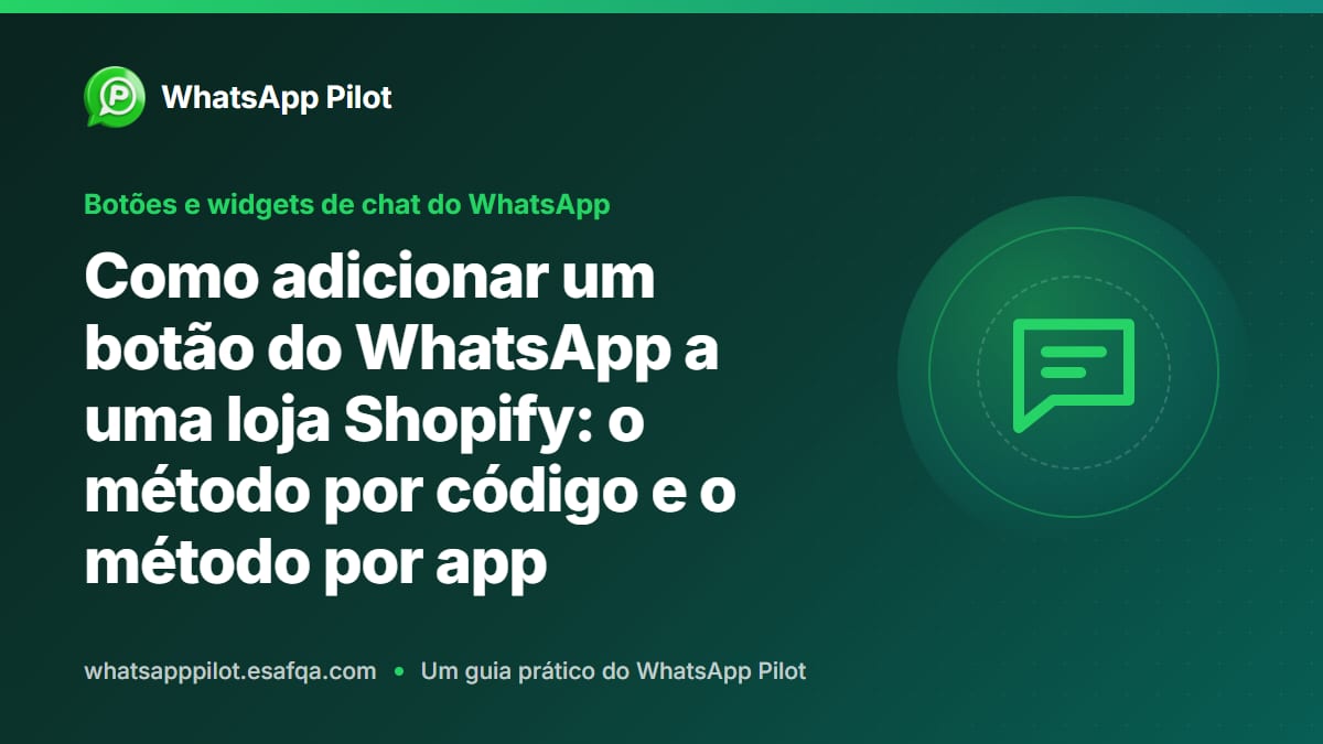 Como adicionar um botão do WhatsApp a uma loja Shopify: o método por código e o método por app
