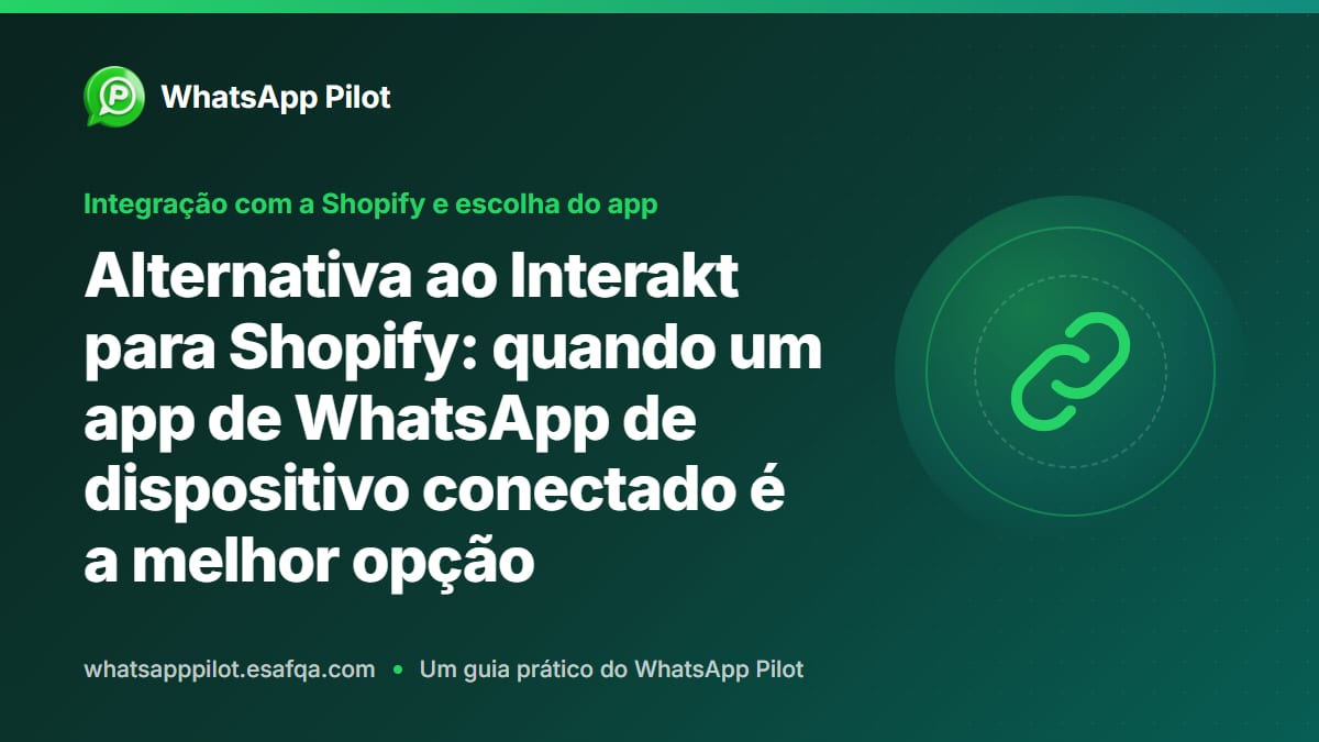 Alternativa ao Interakt para Shopify: quando um app de WhatsApp de dispositivo conectado é a melhor opção