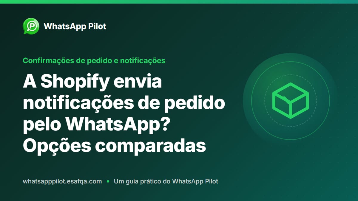 A Shopify envia notificações de pedido pelo WhatsApp? Opções comparadas