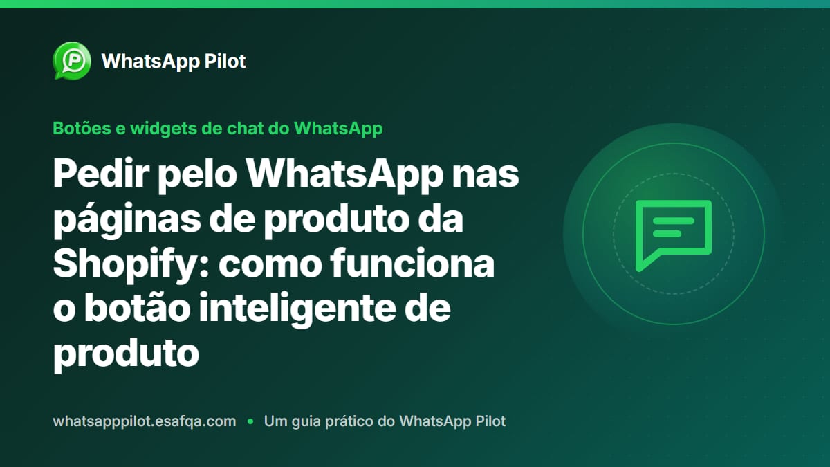 Pedir pelo WhatsApp nas páginas de produto da Shopify: como funciona o botão inteligente de produto