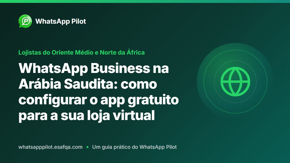 WhatsApp Business na Arábia Saudita: como configurar o app gratuito para a sua loja virtual