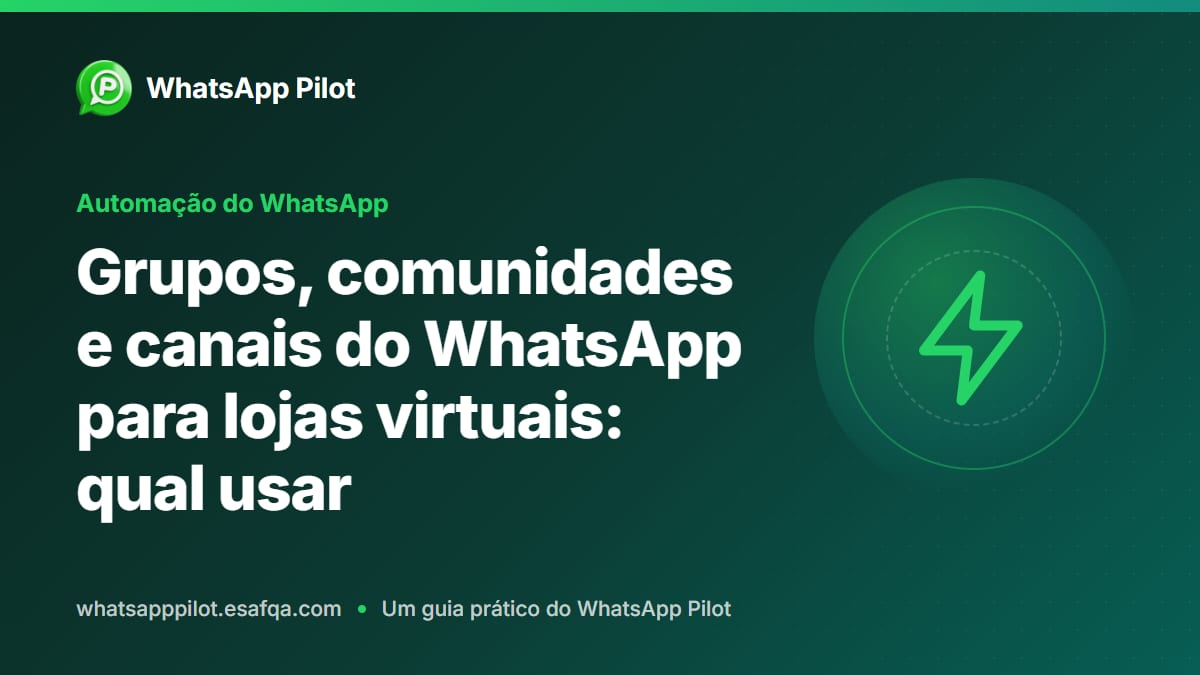 Grupos, comunidades e canais do WhatsApp para lojas virtuais: qual usar