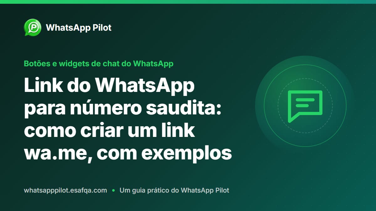 Link do WhatsApp para número saudita: como criar um link wa.me, com exemplos